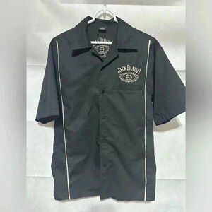 Jack Daniels No. 7 Embroidered Button Up Shirt JH Design Men’s Size Small Logo